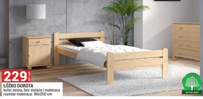 Łóżko ŁÓŻKO DOROTA kolor sosna, bez stelaża i materaca promocja w Merkury Market