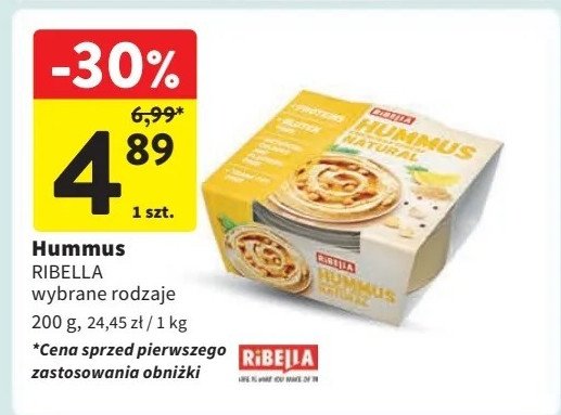 Hummus natural Ribella promocja