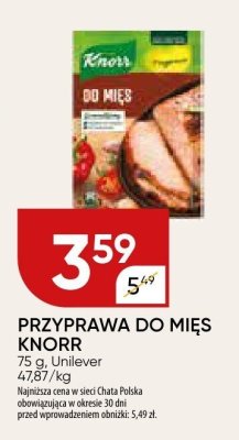 Przyprawa do mi臋s Knorr delikat promocja w Chata Polska
