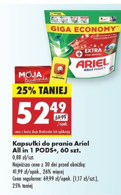 Kapsu艂ki do prania +extra clean Ariel all in 1 promocja
