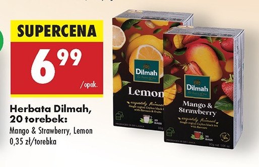 Herbata mango & strawberry Dilmah promocja