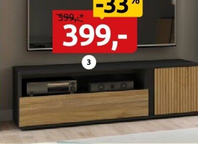 Szafka rtv RTV1D1S, SxGxW: 155x45,5x47 cm Luen promocja w Black Red White