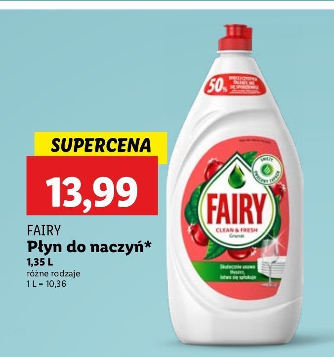 Płyn do mycia naczyń granat Fairy promocja