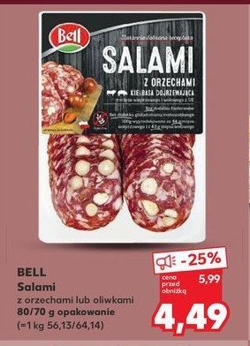 Salami z orzechami laskowymi Bell polska promocja