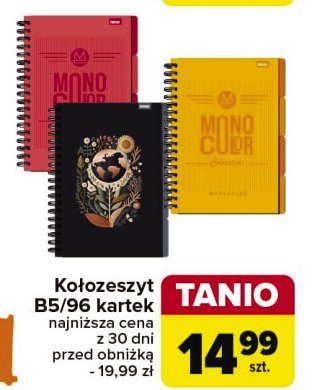 Kołozeszyt b5/96 kartek kratkę Rexus promocja