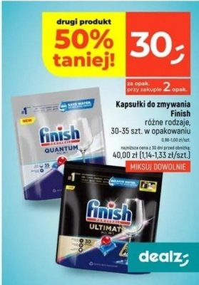 Kapsułki do zmywania Finish różne rodzaje promocja w Dealz