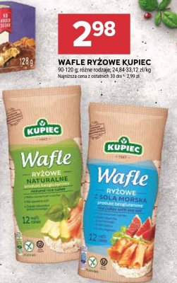 Wafle ryżowe Kupiec naturalne/mleczna promocja w Stokrotka