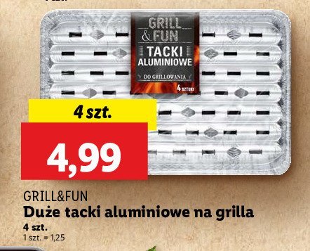 Tacki aluminiowe Grill and fun promocja