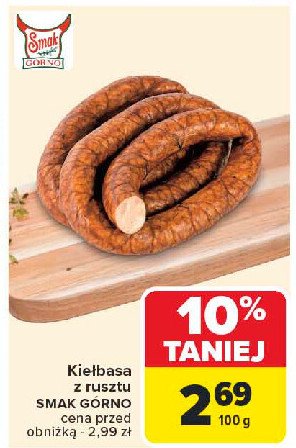 Kie艂basa z rusztu Smak g贸rno promocja