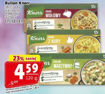 Bulion Bulion Knorr wołowy, z kury, warzywny promocja w Prim Market