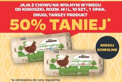 Jaja z chowu na wolnym wybiegu L 10 szt. promocja w Netto