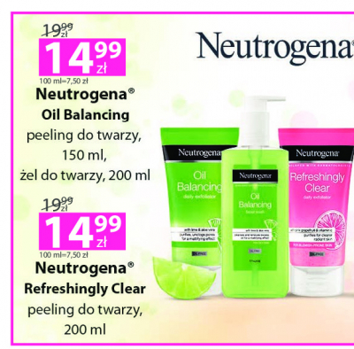 Peeling do twarzy pink grapefruit Neutrogena visibly clear promocja