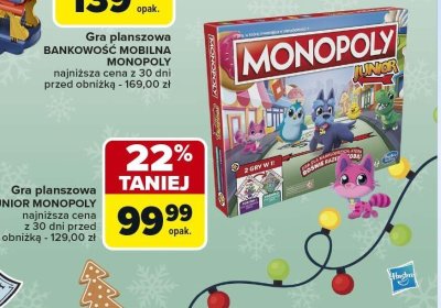 Gra planszowa JUNIOR MONOPOLY Hasbro Gaming promocja w Carrefour
