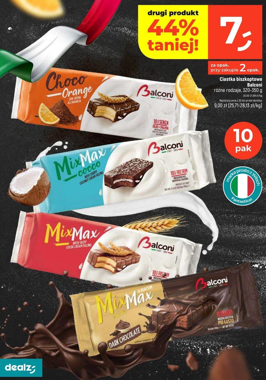 Ciastka mix max dark Balconi promocja