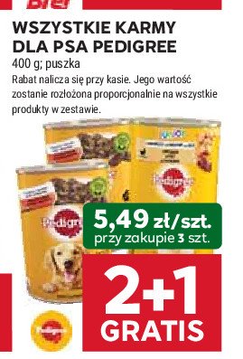 Karma dla psa kurczak - jagnięcina Pedigree promocja