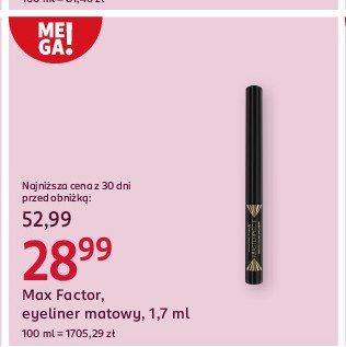 Eyeliner Max factor masterpiece promocja w Rossmann