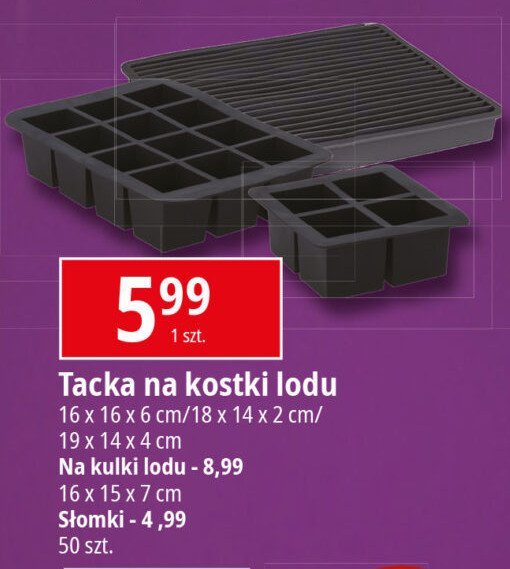 Tacka na kostki lodu 16 x 16 x 6 cm promocja