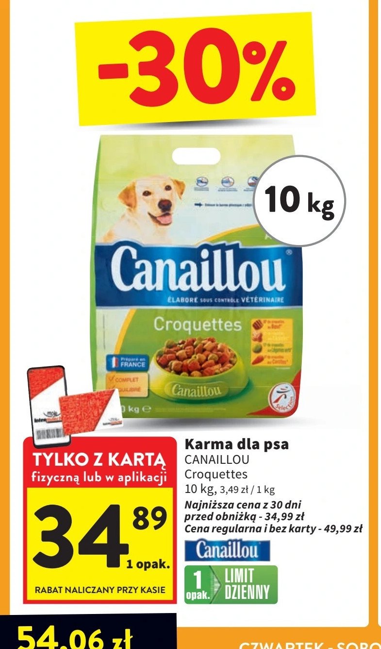 Karma dla psa croquettes Canaillou promocja