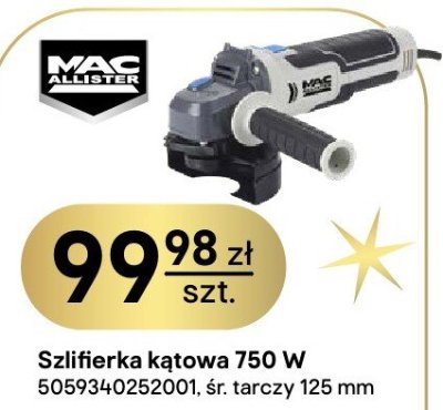 Szlifierka kątowa 750 W  promocja w Castorama