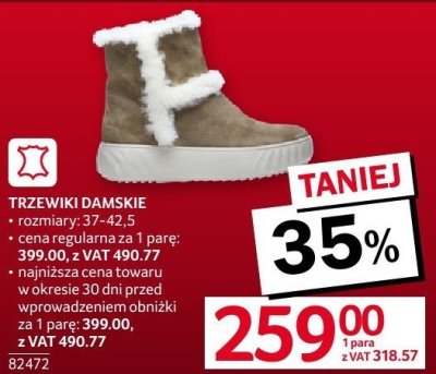 Trzewiki damskie rozm. 36-42 Auchan promocja w Selgros