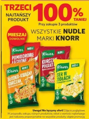 Nudle wszystkie rodzaje promocja w Kaufland