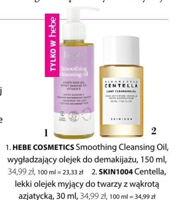 Olejek lekki olejek myjący do twarzy z wąkrotą azjatycką Centella SKIN1004 promocja w Hebe