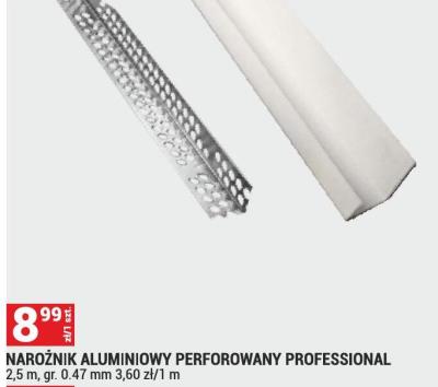 Narożnik aluminiowy perforowany professional promocja w Merkury Market
