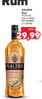 Rum 37,5% alk. różne rodzaje 0,5 l  promocja w Kaufland