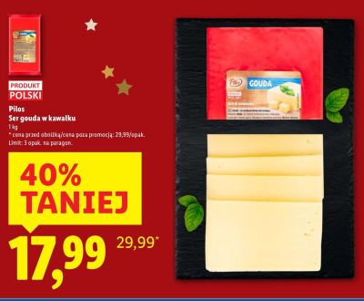 Ser Gouda w kawałku 1 kg promocja w Lidl