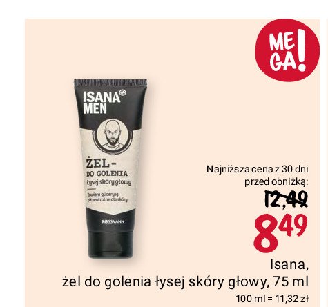 Żel do golenia ISANA MEN promocja