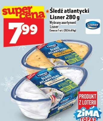 Śledź atlantycki Lisner 280 g promocja w TOPAZ