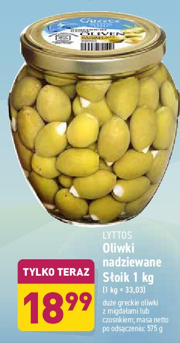 Oliwki zielone greckie z migdałami Greece promocja