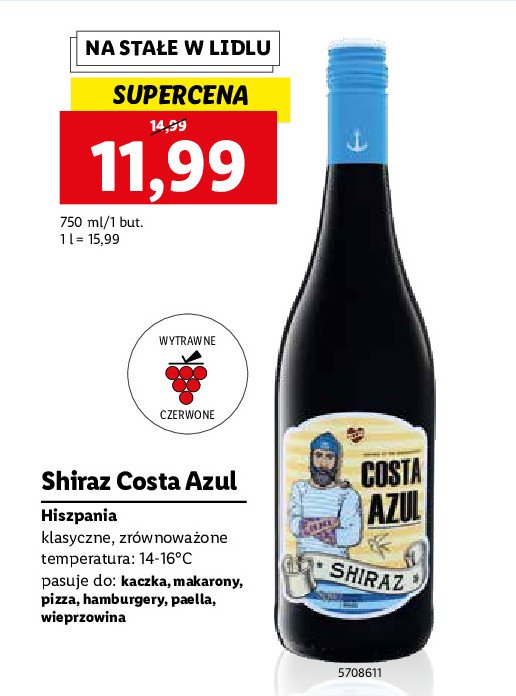 Wino COSTA AZUL SHIRAZ DRY promocja