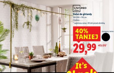 Stelaż do girlandy 130-250 x 110 cm promocja w Lidl