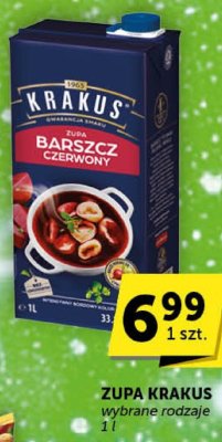 Zupa Krakus wybrane rodzaje promocja w Euro Sklep
