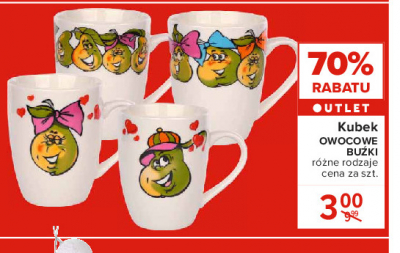 Kubek porcelanowy owocowe buźki 300 ml promocja w POLOmarket