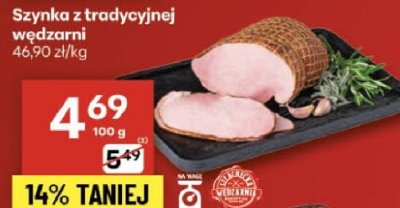Szynka z tradycyjnej wędzarni promocja w Delikatesy Centrum