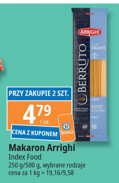 Makaron spaghetii Arrighi promocja