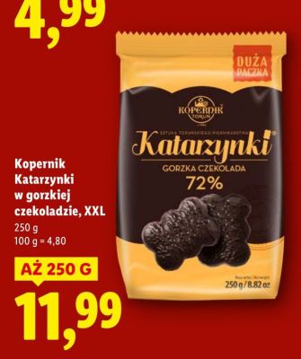 Katarzynki w gorzkiej czekoladzie Kopernik XXL promocja w Lidl