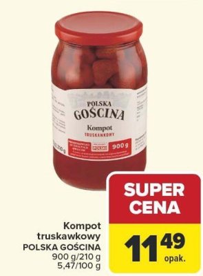 Kompot truskawkowy POLSKA GOSCINA promocja w Carrefour
