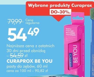 Curaprox Be You pasty do zębów promocja w Super-Pharm