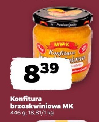 Konfitura brzoskwiniowa  promocja w Netto