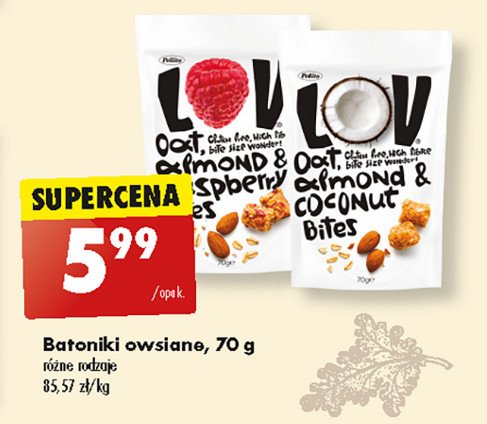 Batoniki owsiane z migda艂ami i malinami promocja