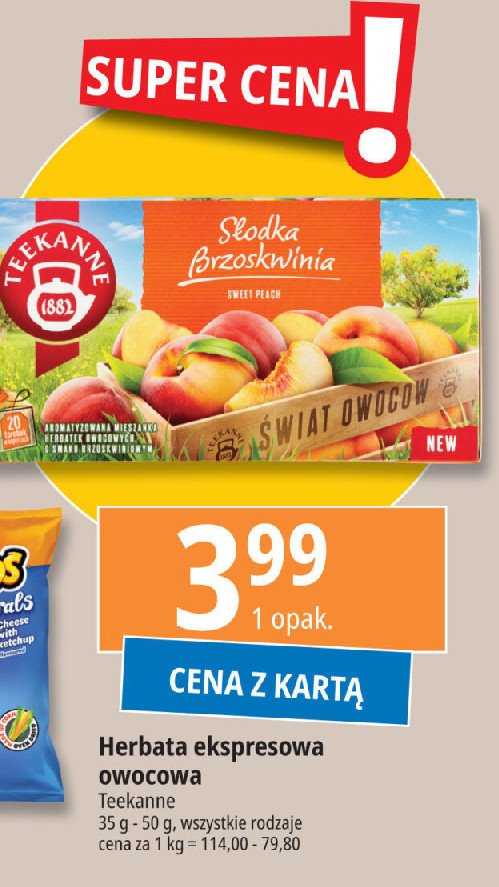 Herbata słodka brzoskwinia Teekanne promocja