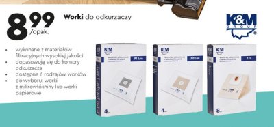 Worki do odkurzacza x02/m K&m promocja