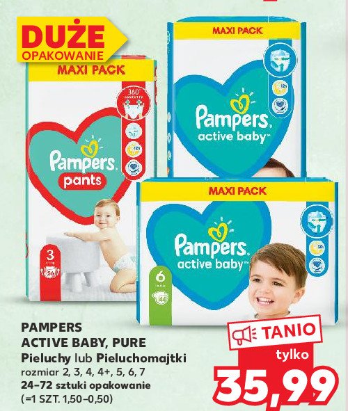 Pieluchy 7 Pampers active baby promocja