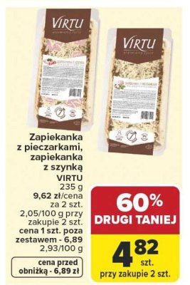 Zapiekanka z pieczarkami VIRTU promocja w Carrefour Market