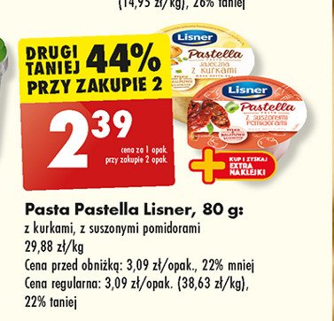 Pasta z suszonymi pomidorami Lisner pastella promocja