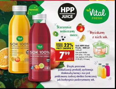 Sok jabłko-pomarańcza-mango Vital fresh promocja