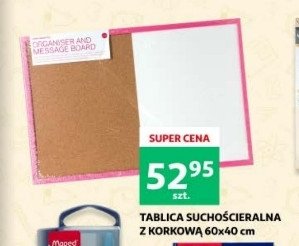 Tablica sucho艣cieralna i korkowa 60 x 40 cm promocja